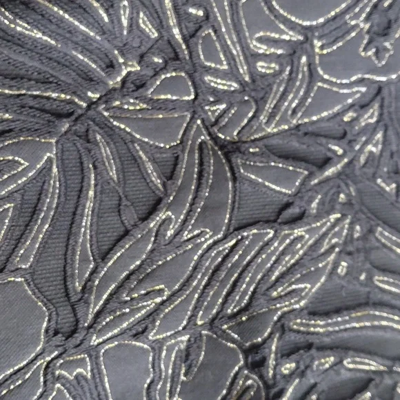 Black And Gold Floral Women's Jacket - Picture 8 of 9